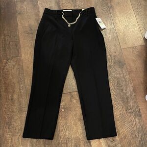 Michael Kors Black Pants with Gold Chain Accent 4